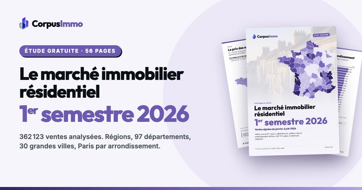Couverture de l'étude du marché immobilier au 1er semestre 2026